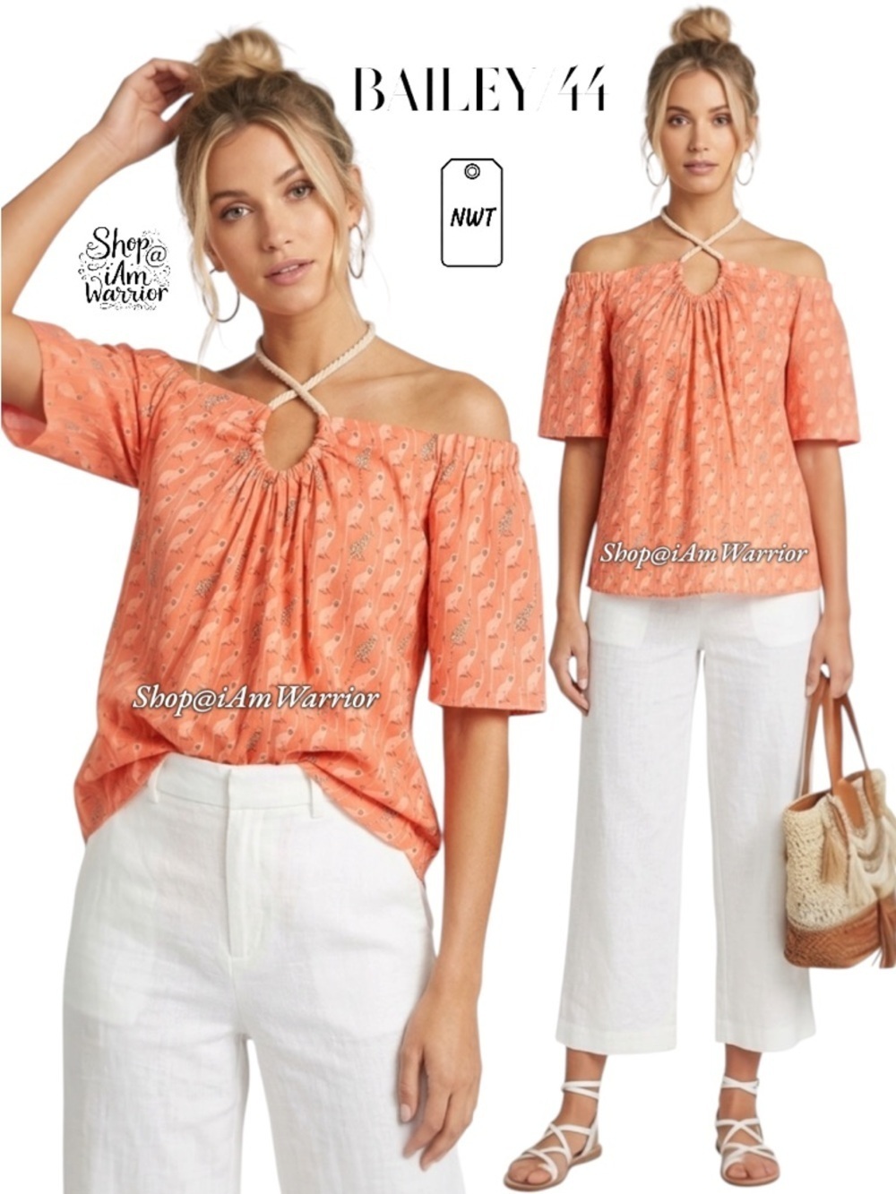 Bailey/44 NWT Monkey print off the shoulder top *shop@iamwarrior